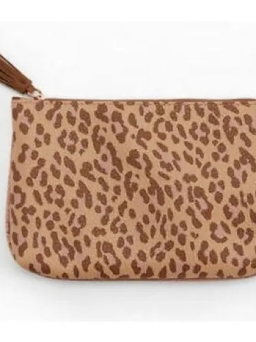 Ipsy Leopard Print makeup bag Clutch - Tan/Brown